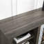 Grand support de rangement pour bureau de télévision avec bordure en faux pierre, console média avec rangement spacieux et gestion des câbles-129913580