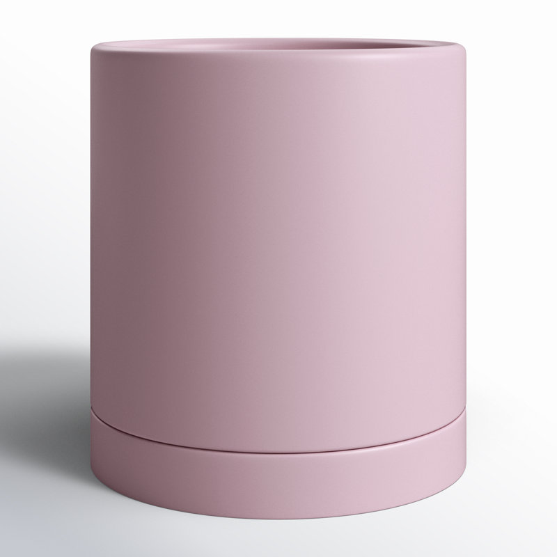 Pot de fleurs en céramique Carlotta, Mauve, H 7 po x l 7 po x P 7 po