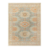 Distressed Homage Hand Knotted Wool Geometric Area Rug