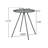 Modern Steel Side Table with Portable Handle and Durable Construction, Perfect for Outdoor and Indoor Use-1920201354