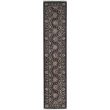Wool Oriental Area Rug in Wine/Ivory