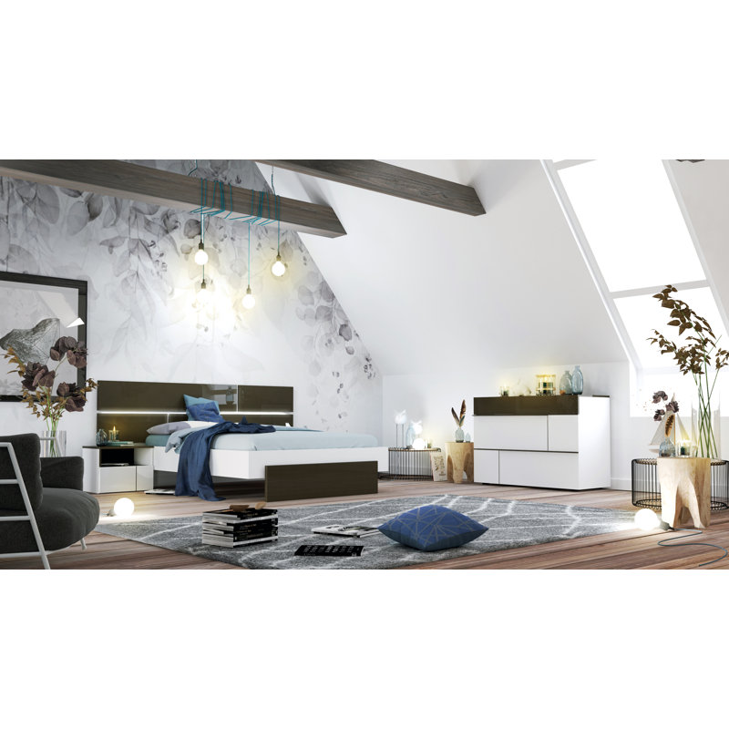 Hailey Bed, Brown, European Kingsize (160 x 200 cm)