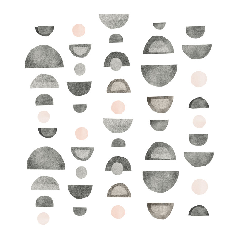 Half Circles III by Emma Scarvey - Wrapped Canvas Painting, 76cm H x 76cm W