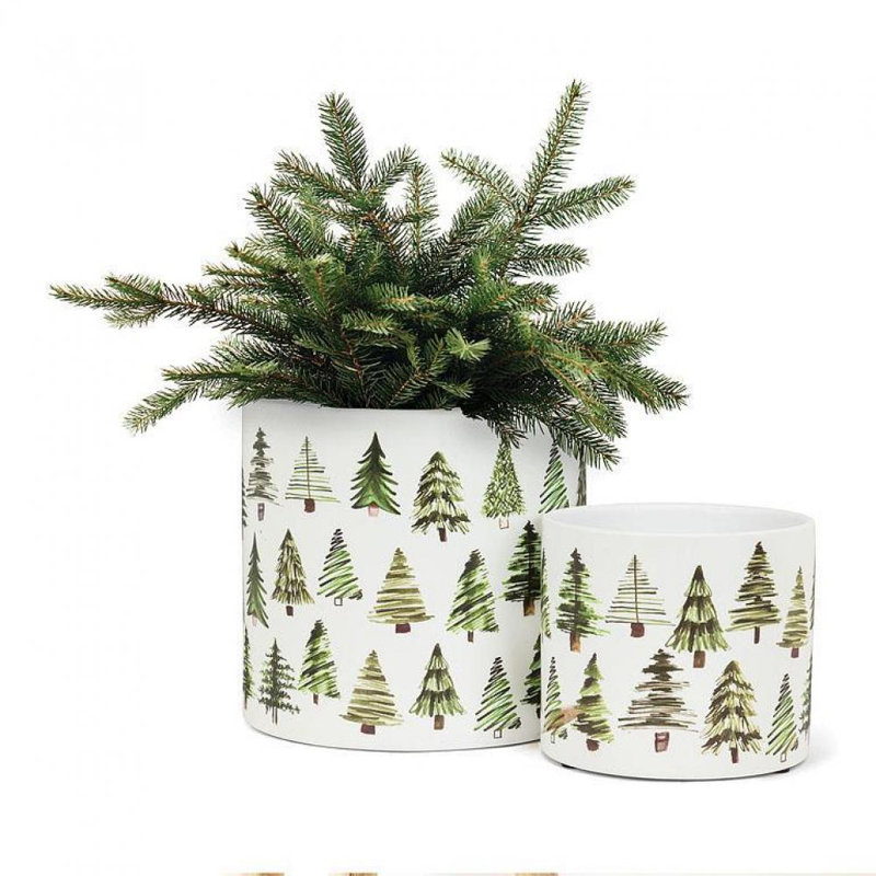 Brynton Ceramic Cachepot, 6.50" x 6.50" x 6"