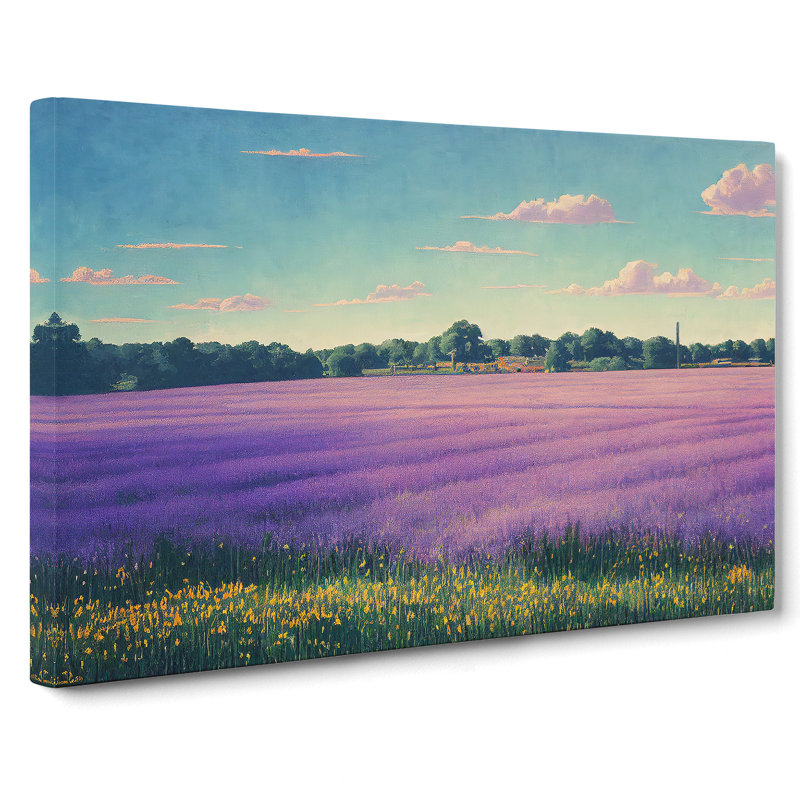 Sacred Bluebell Field - Wrapped Canvas Print, 40cm H x 60cm W x 3cm D