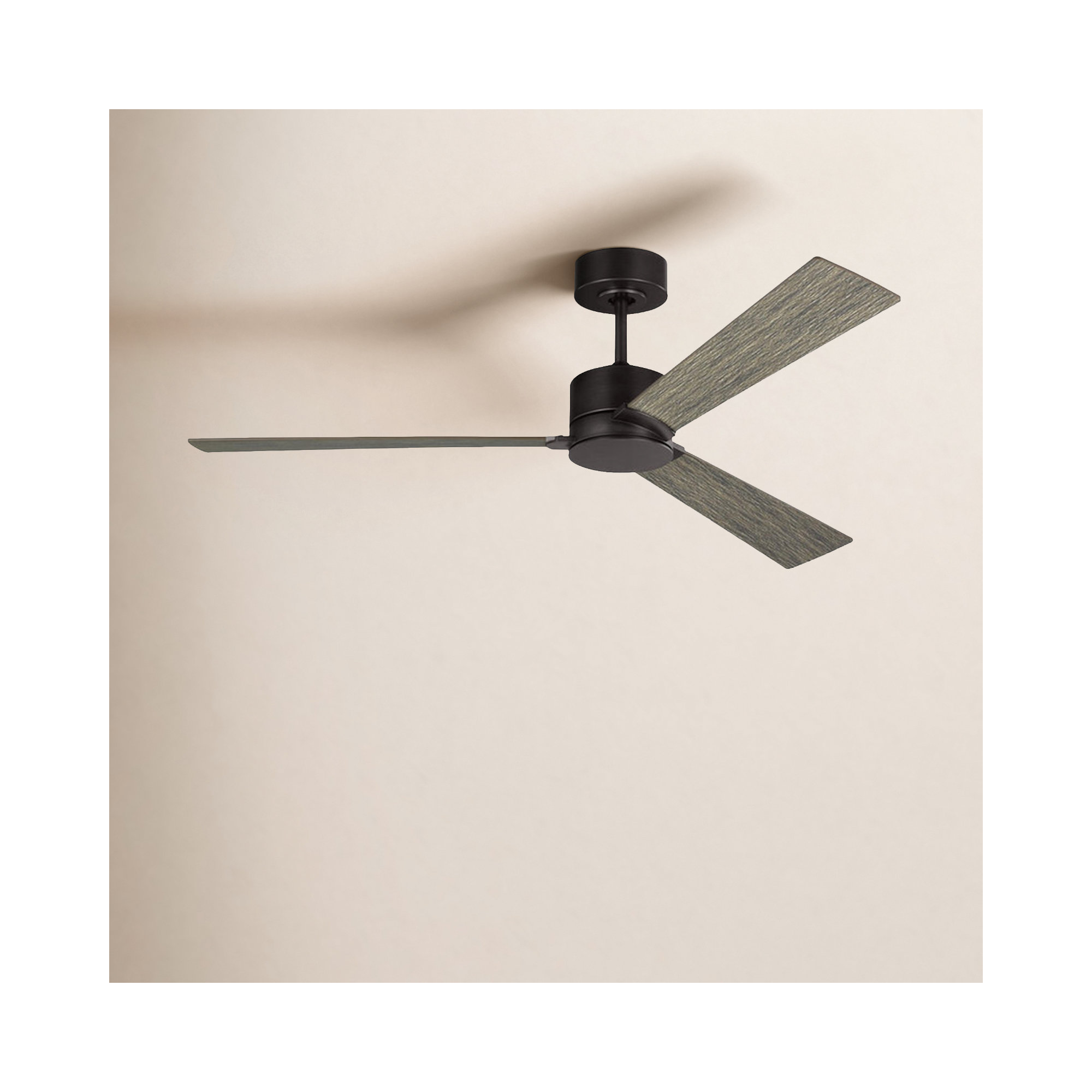 Martrell 3 Blade Ceiling Fan, 52", Aged Pewter, Gray Weathered