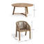6 - Person Acacia Wood Patio Dining Set with Rectangular Table-1814570392