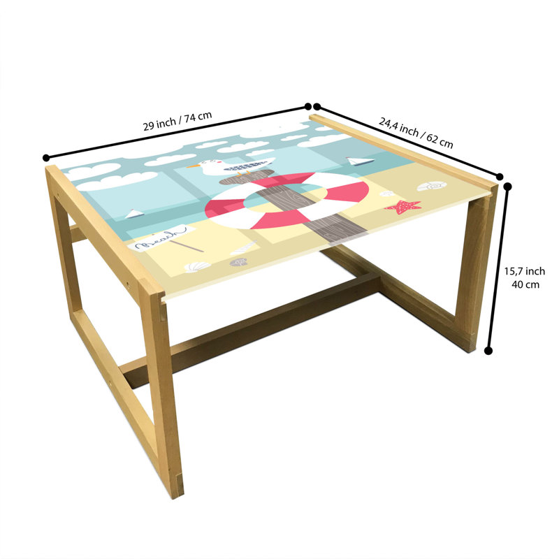 Jakora Sled Coffee Table, 62cm H x 74cm W x 40cm D