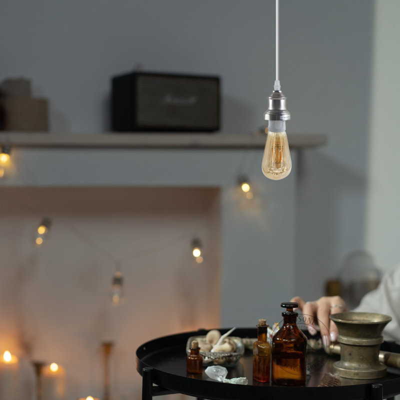 1 - Light Simple Pendant, Satin Nickel