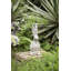 Statue de lapin crème en ciment patiné 1pc