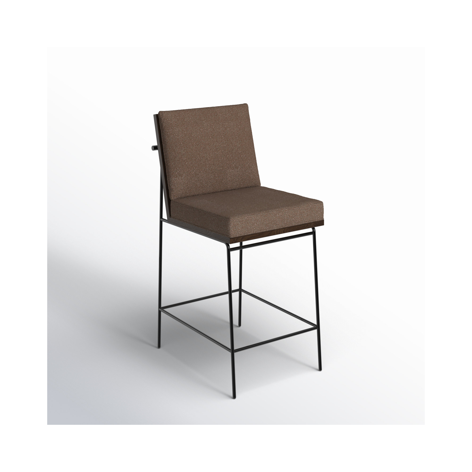 Julep Upholstered Stool, Bar Stool (30" Seat Height), Savile Flax