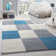 Sahag Chequered Shag Area Rug