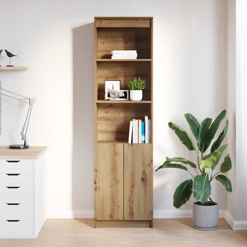 Highboard 50X35x180 Cm Engineered Wood, Artisan Oak