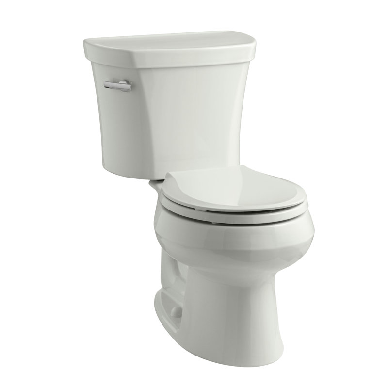 WellworthÂ 1.28 GPF Water Efficient Round Two-Piece Toilet (Seat Not Included), Dune, Left-Hand