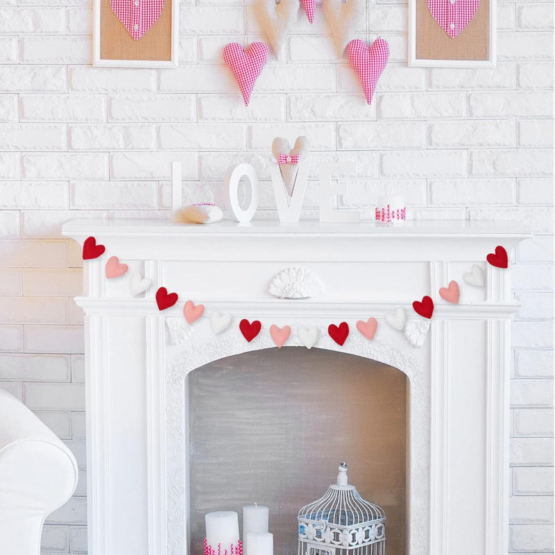 Bannière de Noël en feutre pour la Saint-Valentin