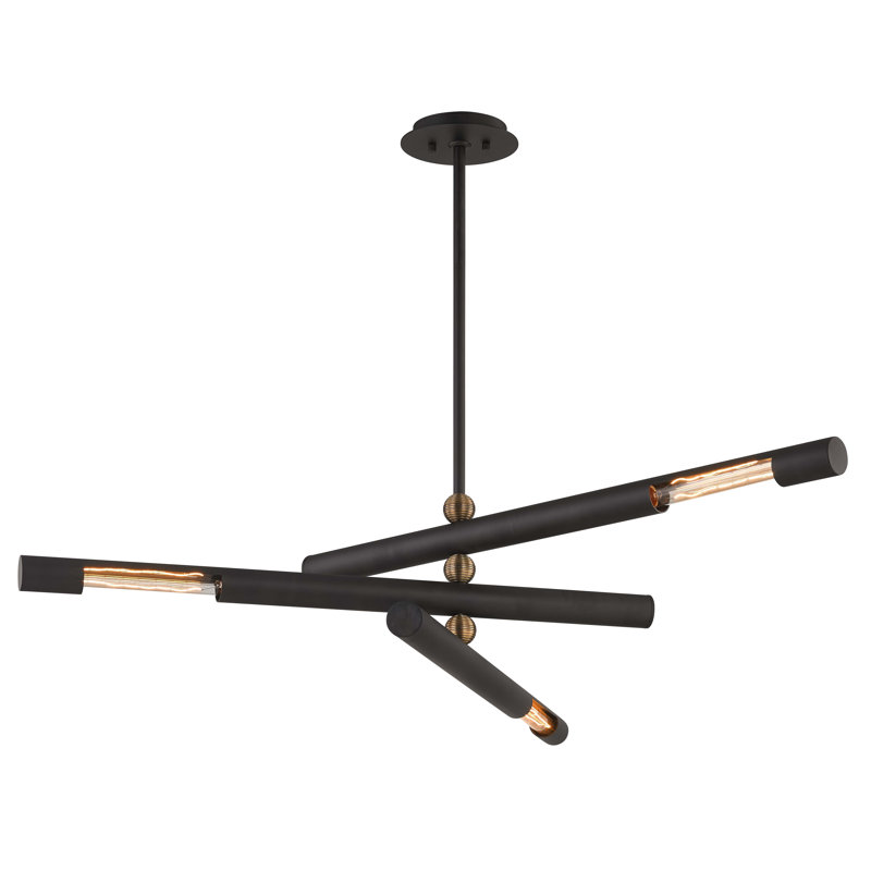 Hendrix 3 Light Chandelier, 10" H x 44" W x 44" D