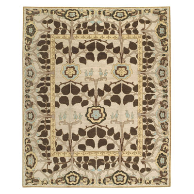 Inverness Wool Oriental Area Rug in Beige/Brown