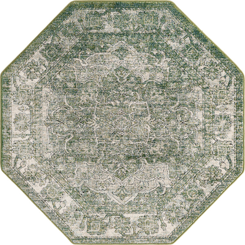 Mekalah Oriental Indoor Rug, Octagon 5'