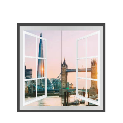 London Skyline & Bridge - Single Picture Frame Print Set on Plastic / Acrylic