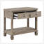 Table de chevet transitionnelle classique à finition chêne avec 2 tiroirs et une tablette inférieure ouverte, parfaite pour le rangement de chevet et l'élégance.