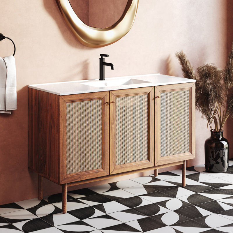 Meuble-lavabo classe 48 po Classe, Trou unique, Blanc