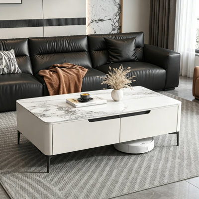 Minimalism Living Room Coffee Table with 4 Drawers