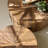SET OF TWO RECYCLED WOOD ROUND COFFEE TABLES
