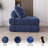 Folding Sofa Bed, Floor Folding Couch with Pillow, Futon Sofa Bed Convertible Sleeper Chair Foldable Mattress Back Support, Portable Fold Out Couch, Full, Corduroy-2015182839