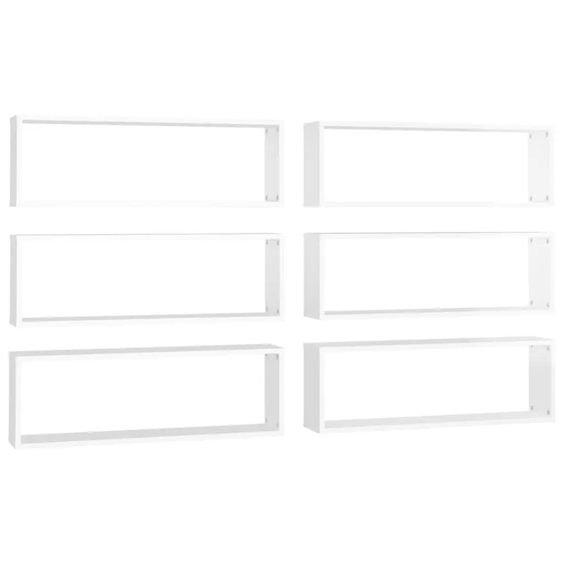 Ayden-James 6 Piece Cube Shelf, 23cm H x 60cm W x 15cm D, White