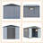 Cedar Wood and Metal Tool Shed, Waterproof Outdoor Storage(Floor not Included)-114682455
