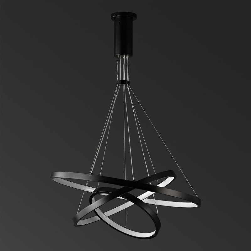 Lustre à 3 niveaux Meranda, Noir