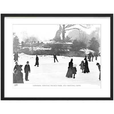 London, Crystal Palace Park, Ice-Skating C1890 by Francis Frith - Single Picture Frame Print