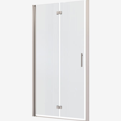 Porte de douche pivotante avec 36 000 cycles - verre trempé de 1/4 po, verre universel 30-31 3/8 po de largeur, finition
