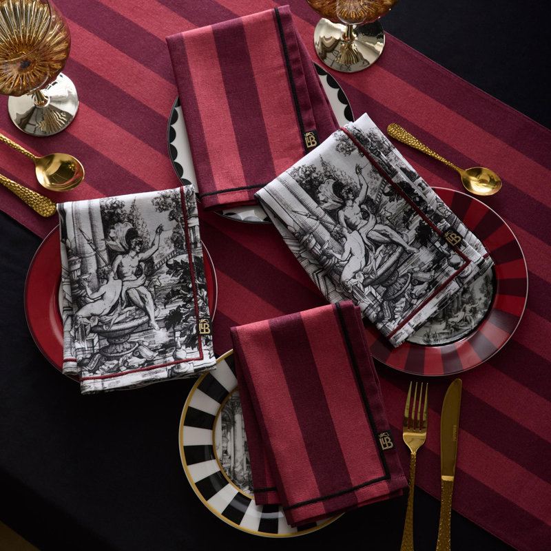 Laurence Llewelyn-Bowen Festivo Table Runner Red