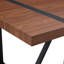 Ensemble de table et de chaises. Table de salle à manger rectangulaire de style industriel de couleur noyer - 71 po x 39,3 po. Grande paire. 8 chaises confortables en tissu brun avec coussins incurvés.