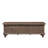 54" Brown Solid Wood Medallion Storage Ottoman