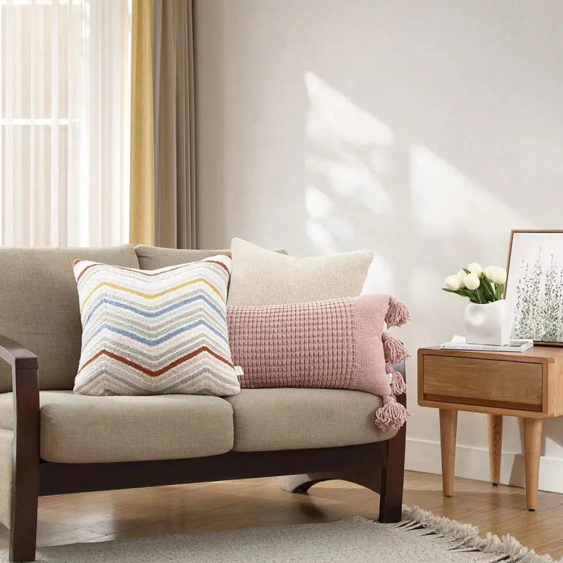 Cusco Square Pillow Cover & Insert, Mineral Chevron