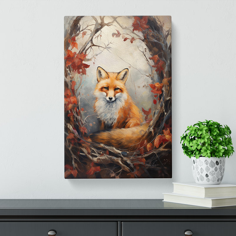 Fox Romanticism No.2 - Wrapped Canvas Print, 60cm H x 40cm W x 3cm D