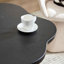 Table de salle à manger ronde moderne, table d'appoint en fibre de verre en forme de fleur, table de salle à manger de style Mid-Century contemporain