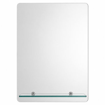 Flat Wall Mirror with Shelves