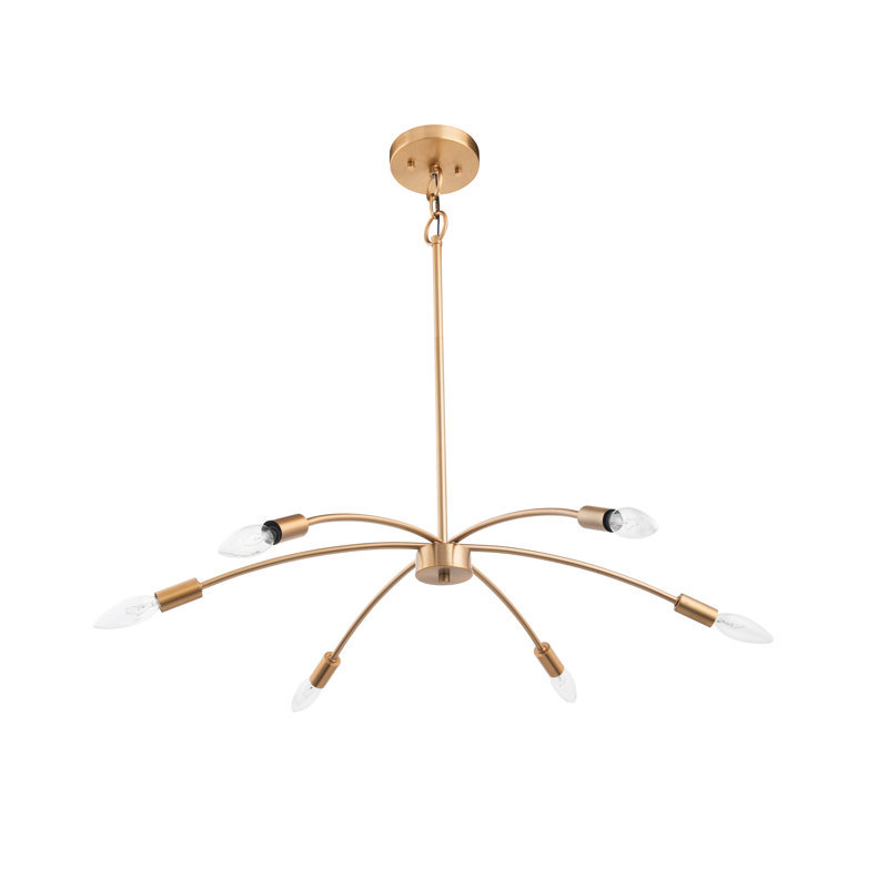 Lustre linéaire moderne à 6 lumières Crevan