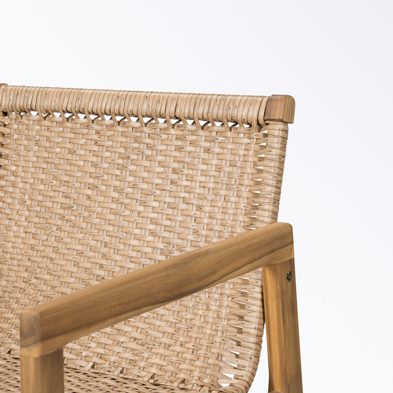 Ensemble de 2 tabourets d'extérieur en bois avec coussin moelleux