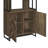 Rustic Herringbone 2-Door Bookcase With Country Charm And Durable Construction