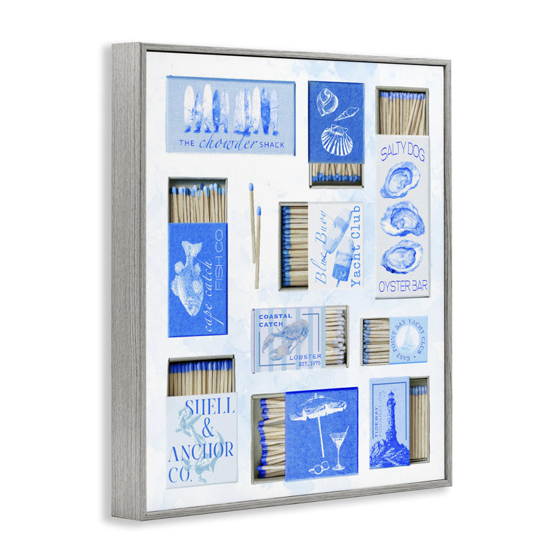 Giclée encadrée bleue, encadrée par Ziwei Li, Estampe numérique Farmhouse, H 30 po x l 24 po