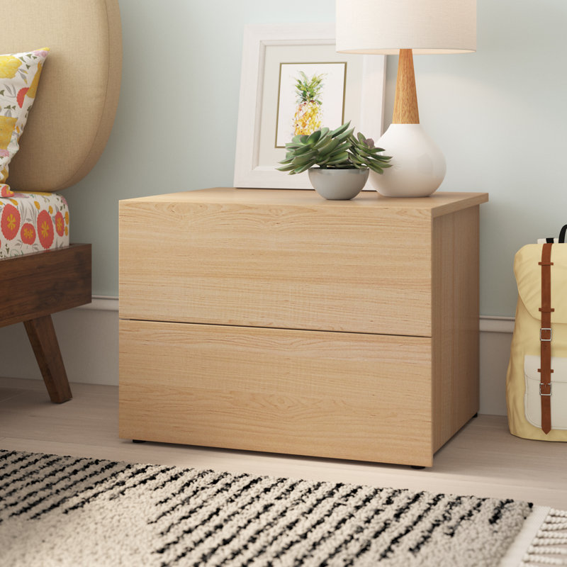 Allante 2 - Drawer Nightstand, Natural Maple
