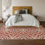 Premium Machine Washable Cerrito Red Rug-105688966