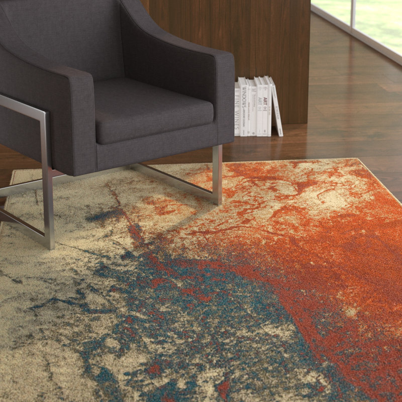 Wilkins Abstract Indoor Rug, Rectangle 9'10" x 12'10"