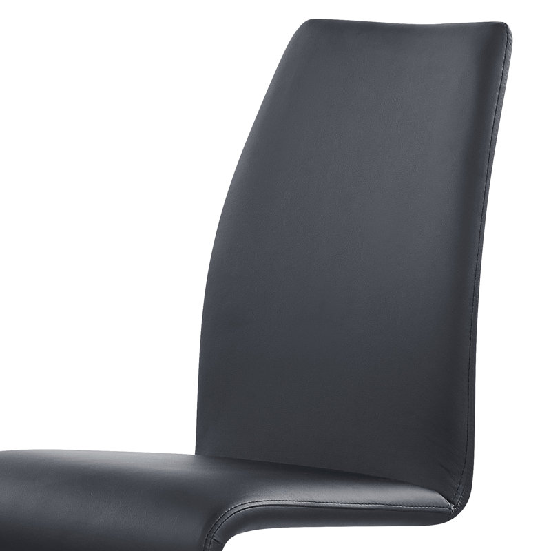 Chaise d'appoint rembourrée Weldon, Noir