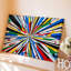 Toile, composition abstraite vibrante dans un style cubiste avec art mural dynamique-1859755517