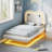 Amelia LED Floating Velvet Upholstered Bed With Curved Headboard – Built-In Charging Station, Height-Adjustable & Music-Sync Lights-1726243987-1723791427